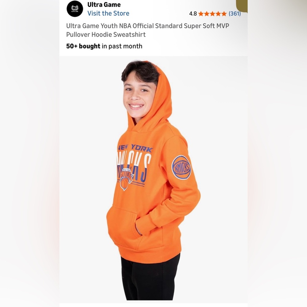 NBA Official Standard Super Soft MVP Pullover Hoodie Sweatshirt